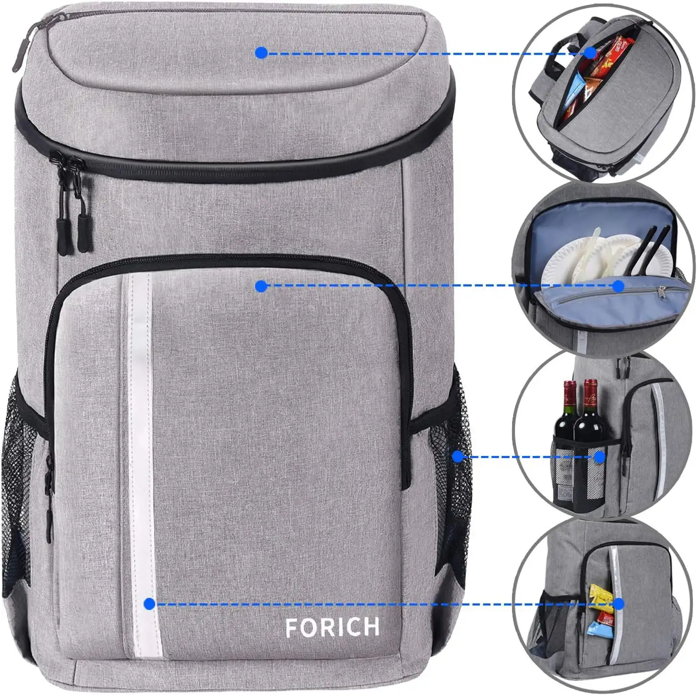 FORICH Backpack Cooler Leakproof Insulated Waterproof Backpack Cooler Bag - 811m2iovfcl._ac_sl1500_